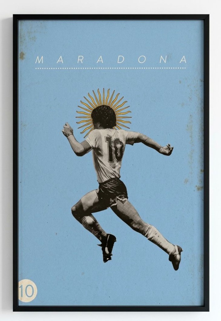 Cuadro Maradona Halo Celestial